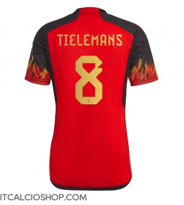 Belgio Youri Tielemans #8 Prima Maglia Mondiali 2022 Manica Corta